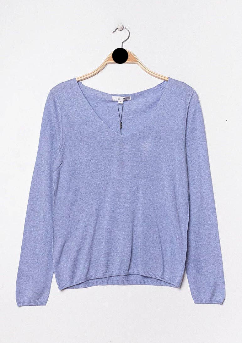 Cashmere silk V-neck sweater