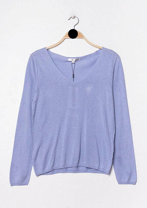 Cashmere silk V-neck sweater