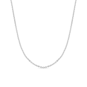 Stainless Steel Crimped Oval Chain Necklace