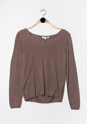 Cashmere silk V-neck sweater