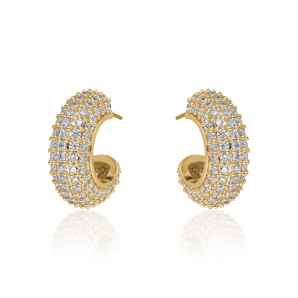 HALF MOON PAVE HOOPS