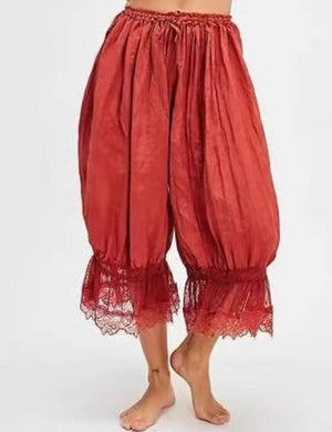Ladies V-Neck Lace String Tie Pants SKP51298