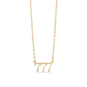 18K Gold PVD Stainless Steel Angel Number Necklace