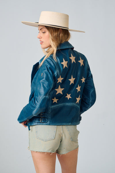 Christy RF Star Detail Leather Jacket – Gisele Tune Clothing