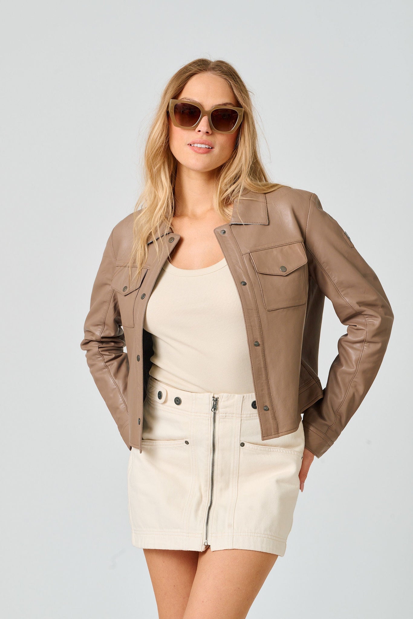 Feodora RF Leather Jacket – Gisele Tune Clothing