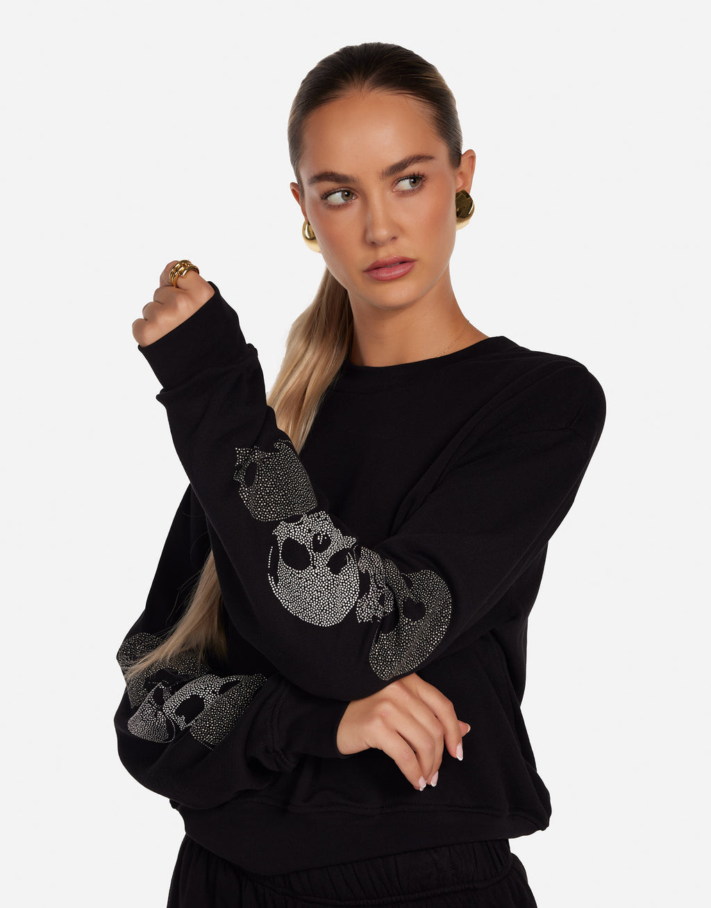 Spalding Stud Skulls Crewneck