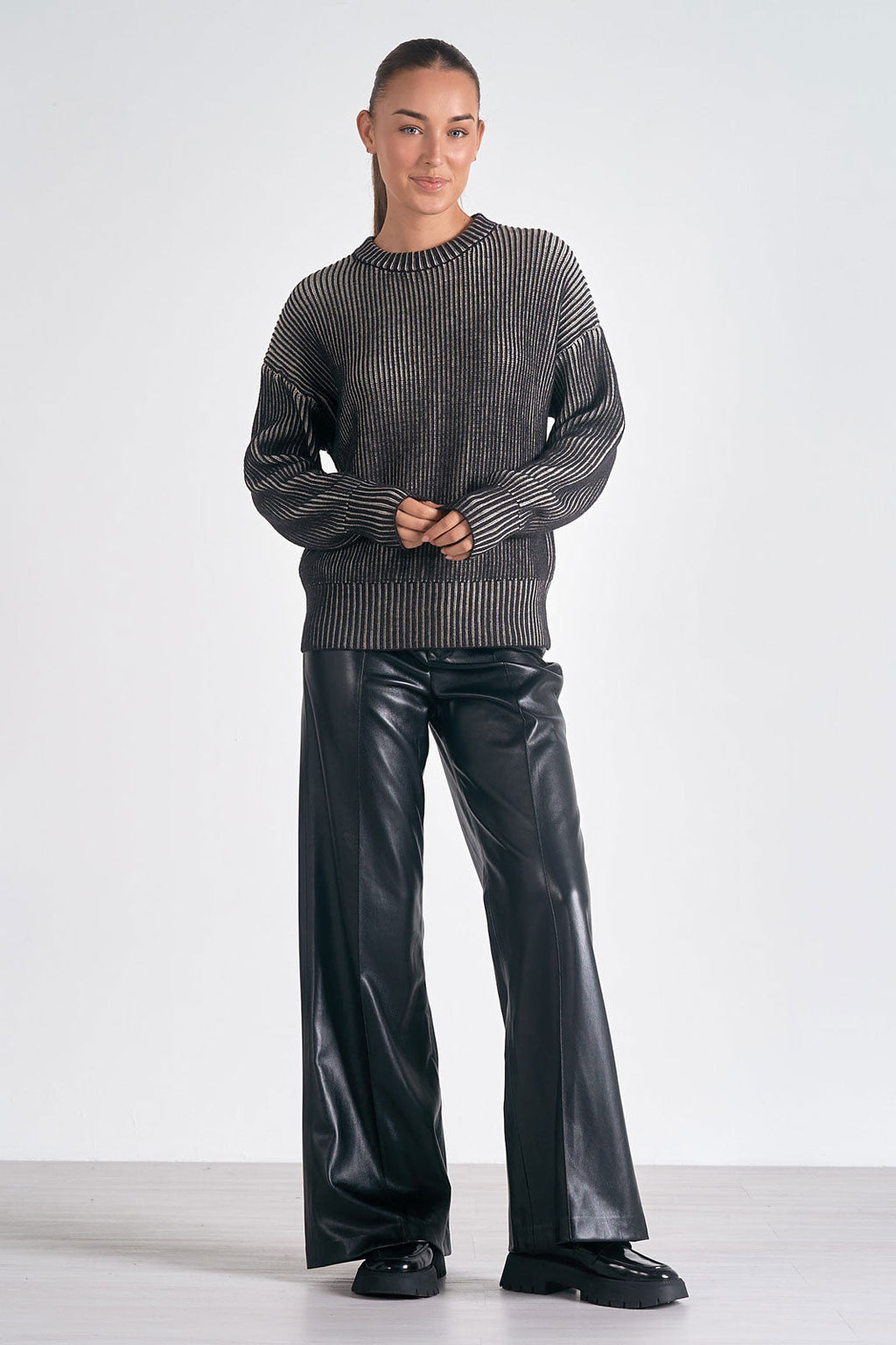 Sweater Crewnk Rib Ombre