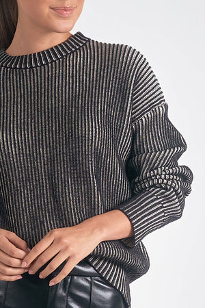 Sweater Crewnk Rib Ombre