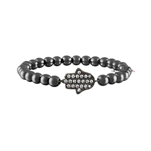 The Perfect Hamsa Beaded 6mm Stretch Bracelet