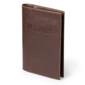 Otto Angelino Slim Passport Wallet with RFID Blocking, Leath