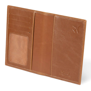 Otto Angelino Slim Passport Wallet with RFID Blocking, Leath