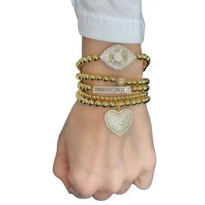 Camryn's Stretch Pave Ball Bracelet