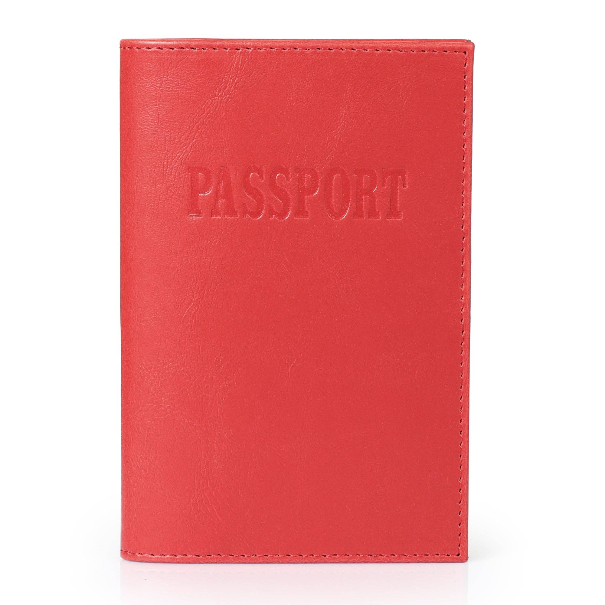 Otto Angelino Slim Passport Wallet with RFID Blocking, Leath