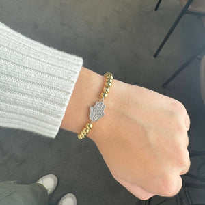 The Perfect Hamsa Beaded 6mm Stretch Bracelet