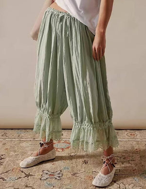 Ladies V-Neck Lace String Tie Pants SKP51298
