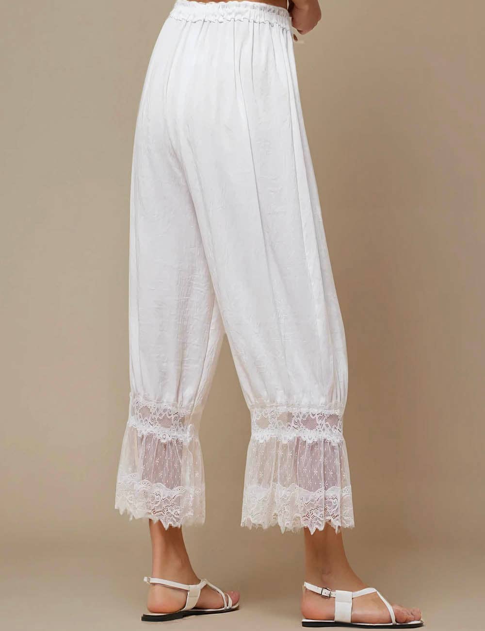 Ladies V-Neck Lace String Tie Pants SKP51298