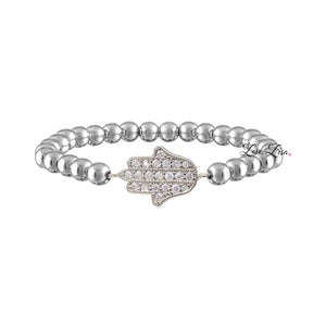 The Perfect Hamsa Beaded 6mm Stretch Bracelet