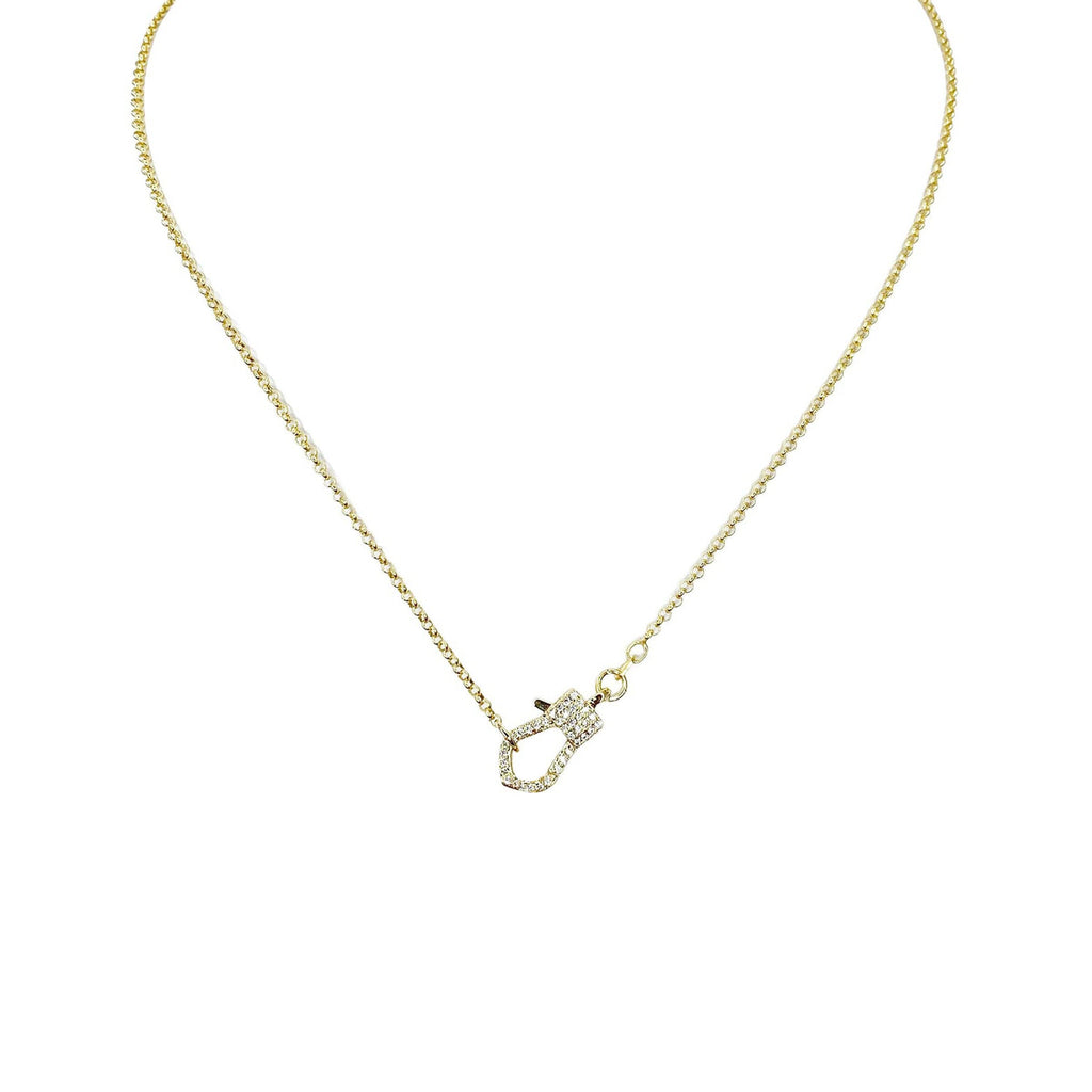 Rachael Mini Pave Clasp Necklace