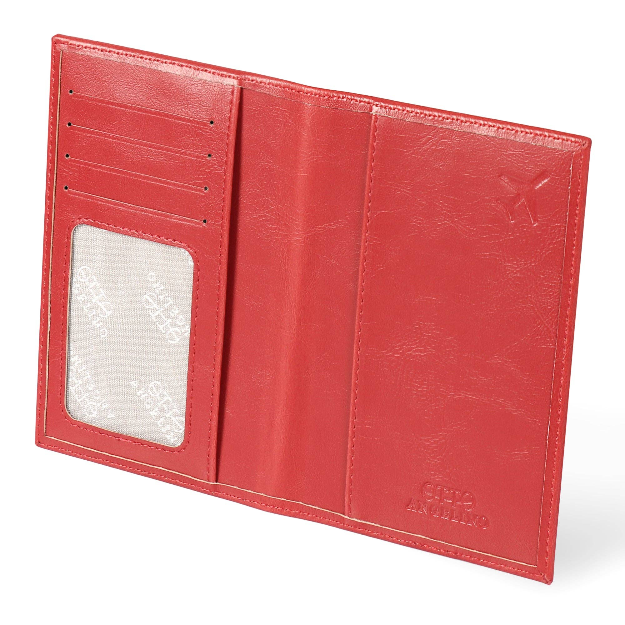 Otto Angelino Slim Passport Wallet with RFID Blocking, Leath