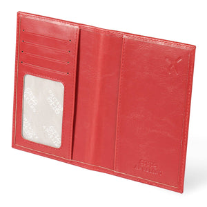 Otto Angelino Slim Passport Wallet with RFID Blocking, Leath