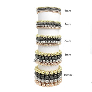 5mm Gold and Silver Beaded Bracelet