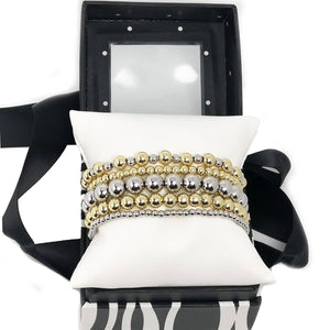 Stacy Plain Beaded Stretch Bracelet