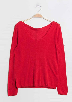 Cashmere silk V-neck sweater