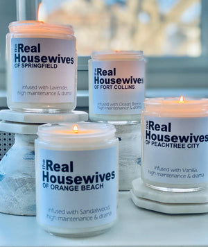 The Real Housewives custom candle