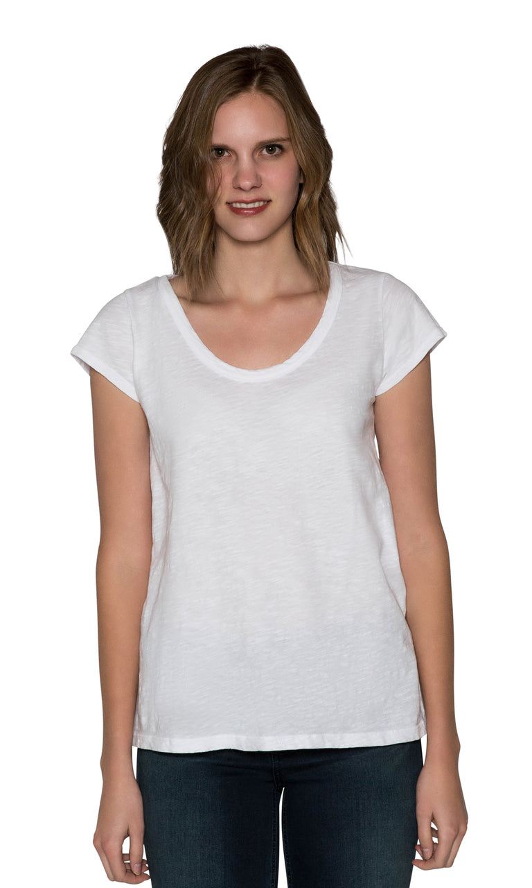 KIRA ORIGINAL SLUB SCOOP NECK TEE